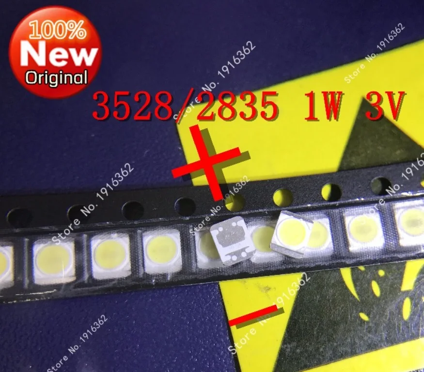 200 шт./лот для LG SMD LED 3528 2835 1 Вт 3 в холодный белый подсветки телевизора/ЖК дисплея|2835