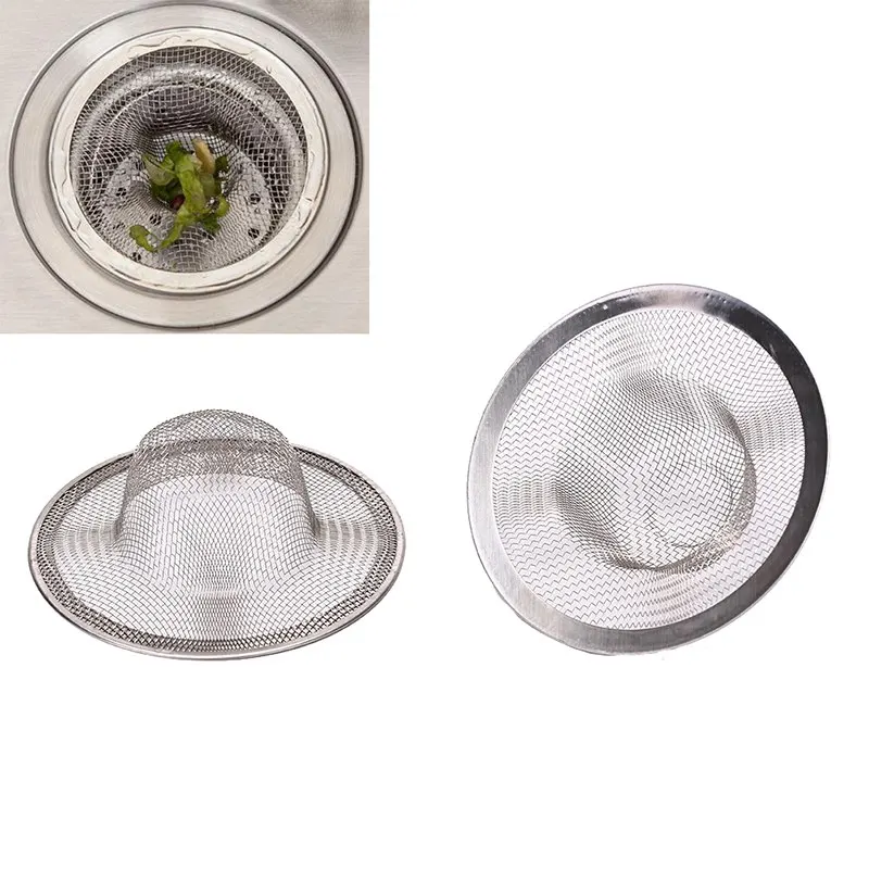 

1pcs Stainless Steel Round Floor Drain Kitchen Sink Filter Sewer Drain Hair Colanders & Strainers Filter Bathroom Sink