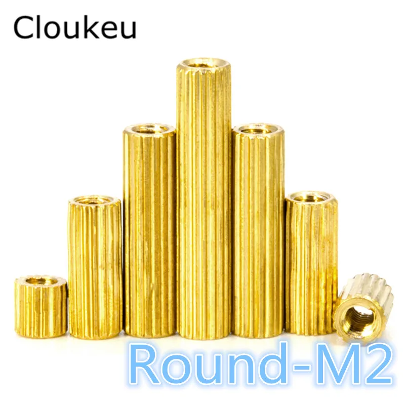 

10Pcs M2 Copper Round stud Standoff Hollow Nuts M2*30/31/32/33/34/35MM