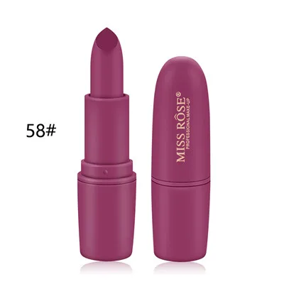58 MISS ROSE, 9 цветов, матовая губная помада, гладкая, стойкая, помада для губ, сексуальная, золотисто-черная, водостойкая, увлажняющая, макияж - Цвет: 58