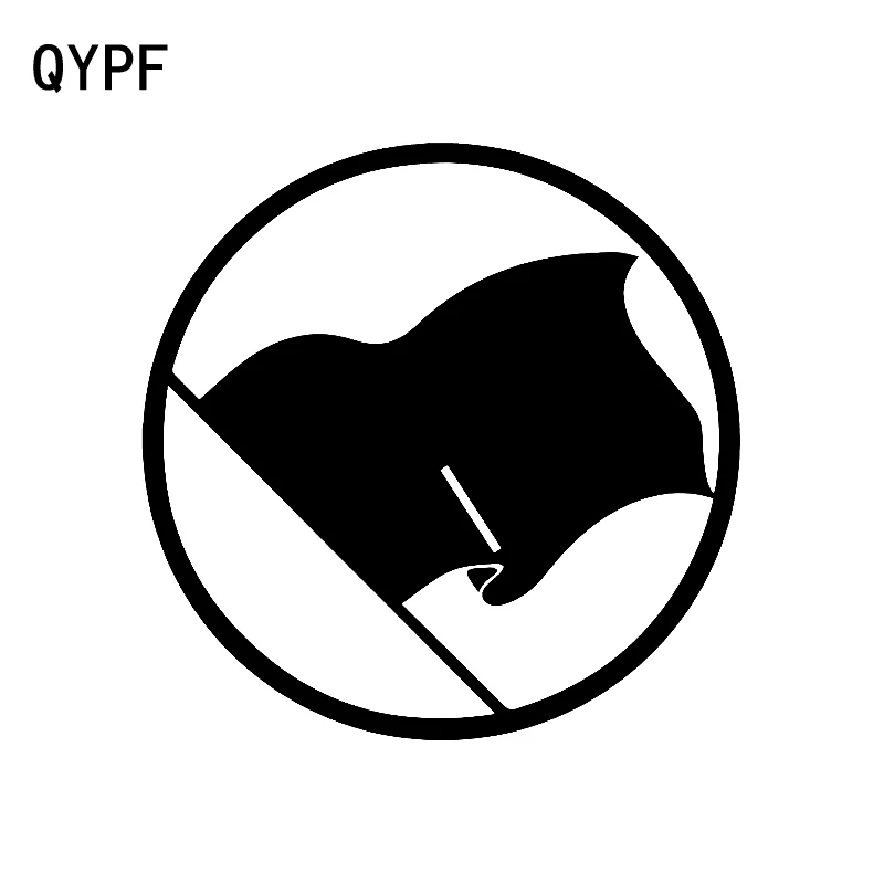 QYPF 13 см * мультфильм анархия флаг мода виниловая наклейка на окно автомобиля