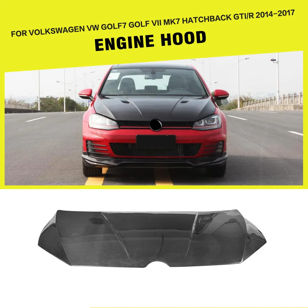 

Стайлинг автомобиля из углеродного волокна передние Чепчики для двигателя крышка капота для VW Golf 7 VII MK7 GTI R Htachback 2014 - 2017