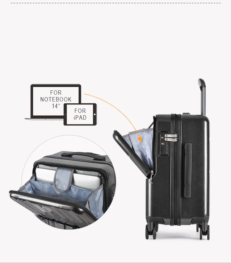 20 дюймов PC компьютер Loptopr чемодан кабина дорожная коробка TAS замок ручной клади на колесиках