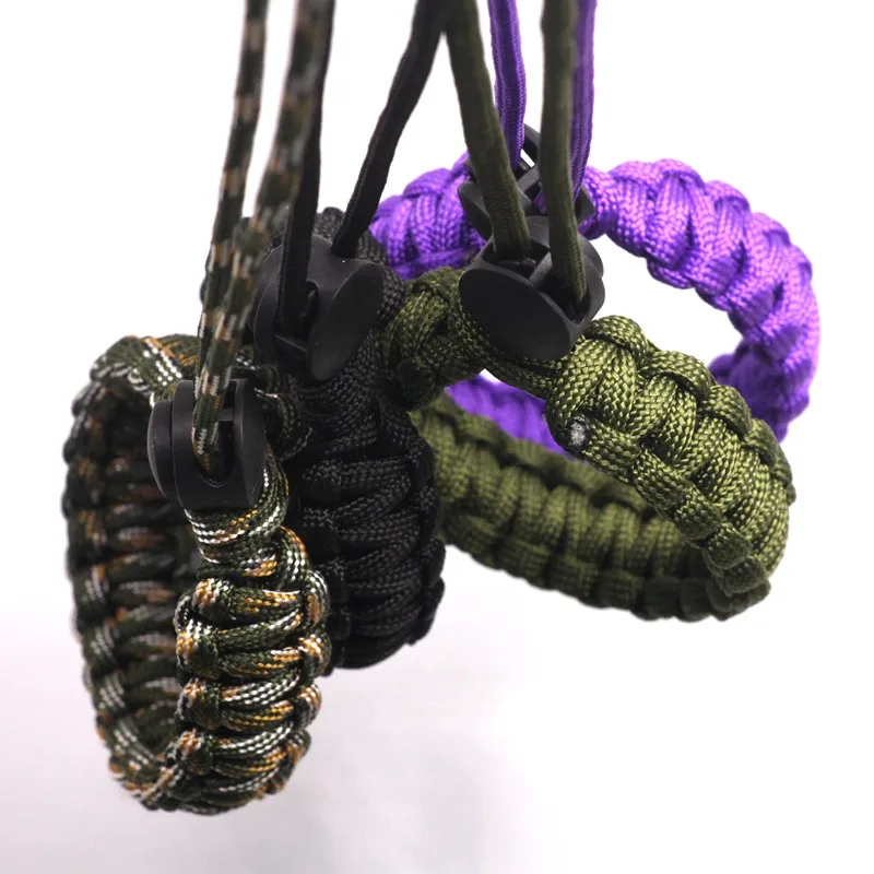 10 шт./лот Подвеска для камеры Зонт веревочный браслет тканый Паракорд парашютный