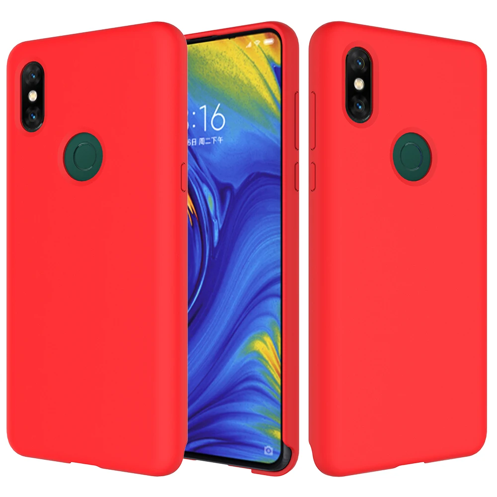 Чехол для Xiaomi mi x 3, цветной мягкий жидкий силиконовый чехол для Red mi K20 Note 7 mi x3 9 SE 9T 8 lite, задняя крышка для телефона, чехол - Цвет: Красный