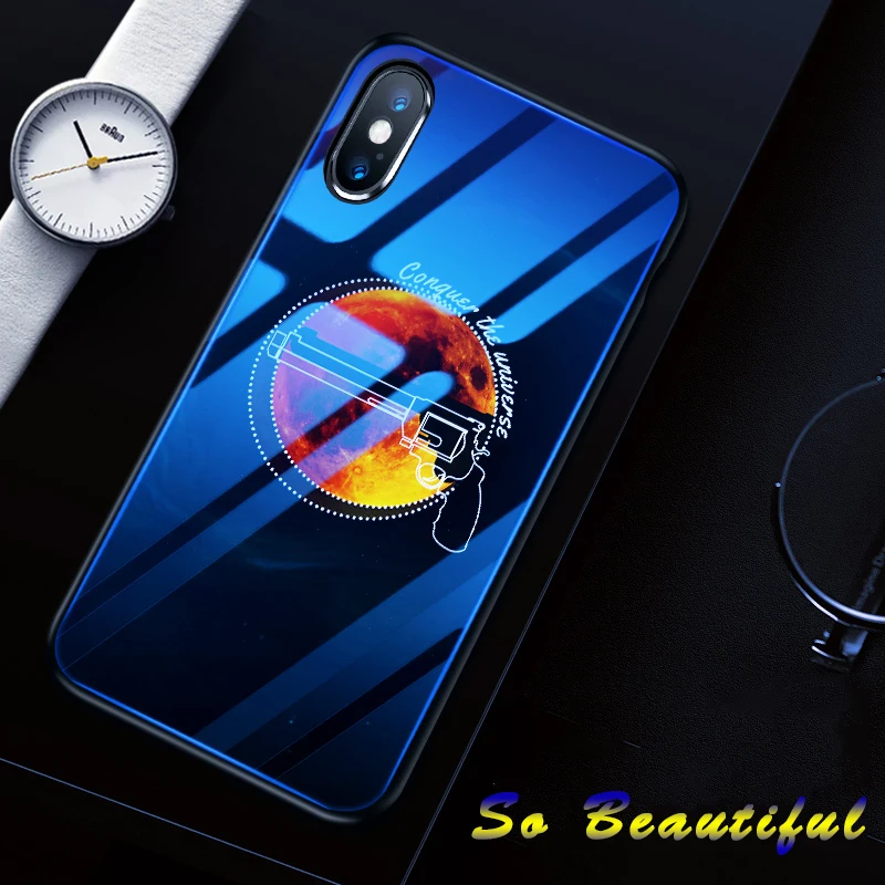 RZP чехол из закаленного стекла для iPhone X телефона s Бампер Apple 6 S 7 8 Plus 10 Роскошный