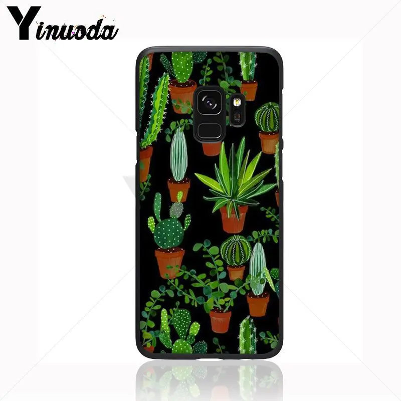 Роскошный чехол для телефона Yinuoda green cactus plant уникальный дизайн чехлы Samsung Galaxy s9 s8