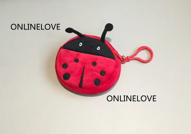 6cm Все 4 формы-Мультфильм Божья коровка полный дизайн, размер 6-22 см плюшевая Монета Сумка, портмоне, брелок карман сумка для монет - Цвет: 6cm