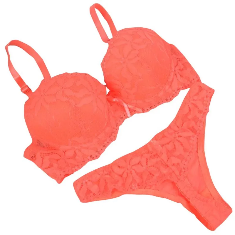 Женский кружевной комплект нижнего белья bralette с вышивкой и пуш апом большого