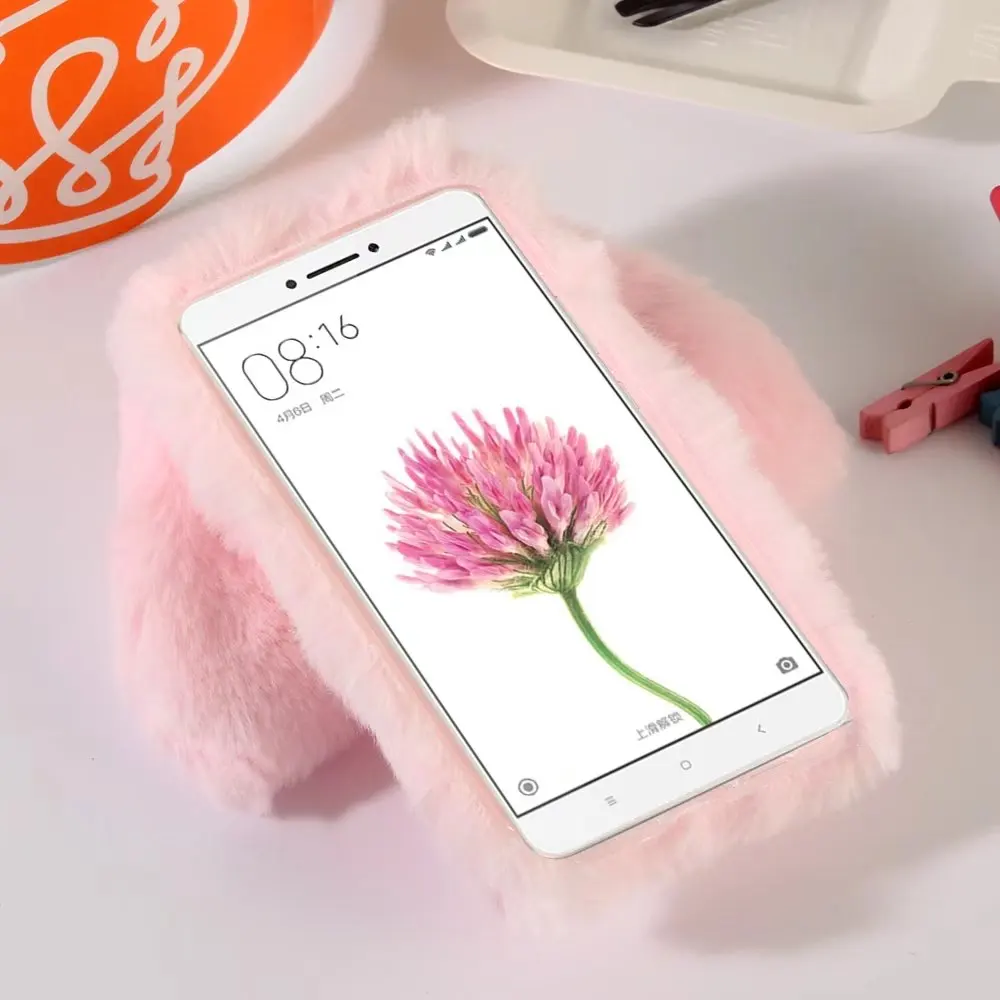 Чехол для Xiaomi Redmi Note 4X чехол 4 милый плюшевый пушистый мягкий с кроличьим мехом Mi6 Mi
