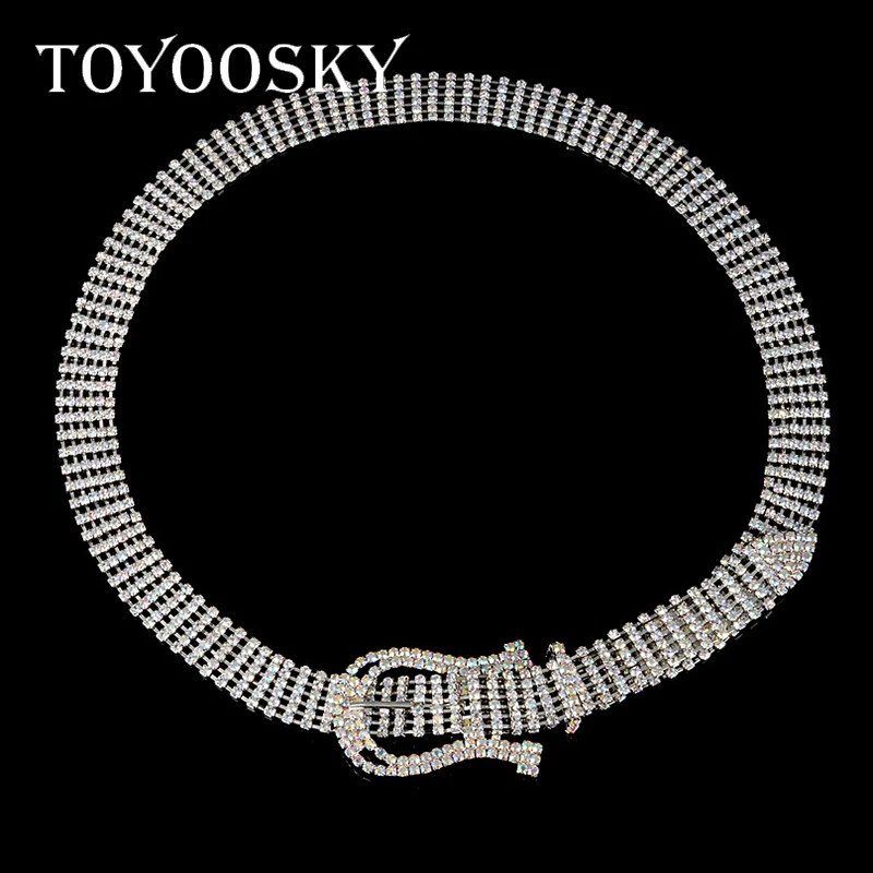 

2019 Luxury Brand Women Belt Bell Shape Metal Pin Buckle Waistbelt Vintage Belly Dance Sexy Waist Chain Female Colorful Diamond