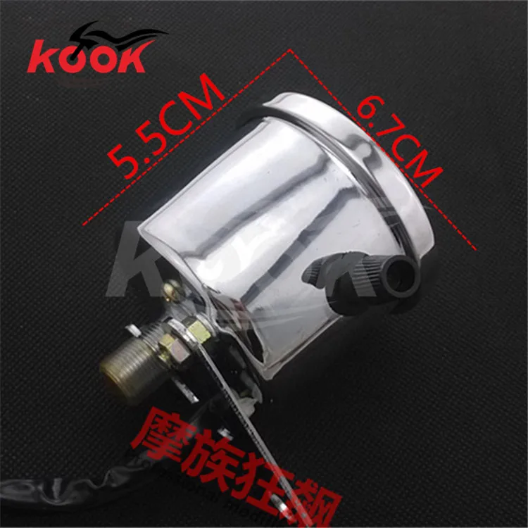 

chrome motorcycle Motorcycle Speedometer Meter Double LED Light Odometer speed meter gauge Miles motorbike motocross Tachometer