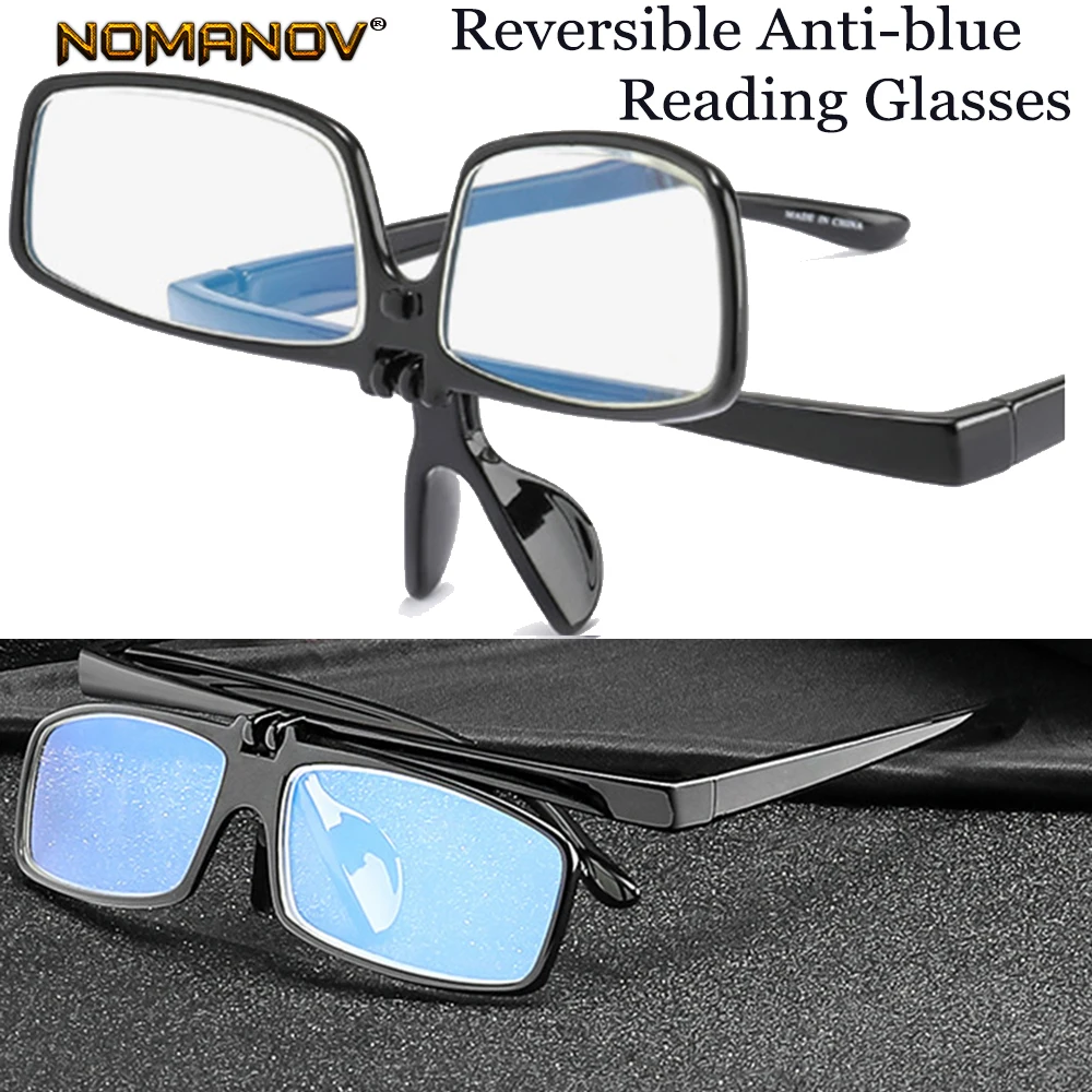 

2019 Rushed Gafas De Lectura Nomanov Flip Up And Down See Near Far Anti-blu Men Women Reading Glasses +1 +1.5 +2 +2.5 +3 +3.5