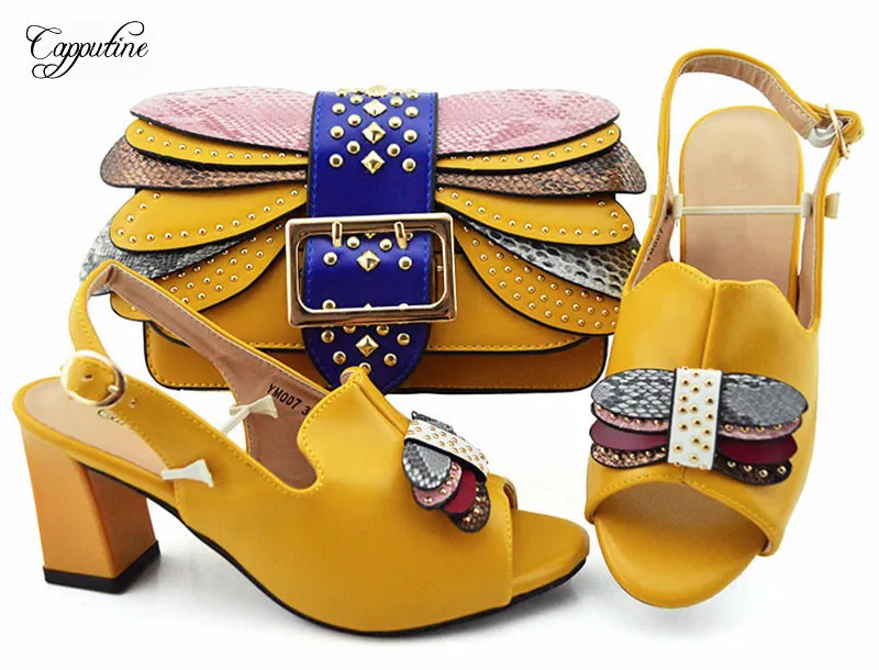 

Pretty pink high heel shoes and purse bag set nice matching for evening dress, heel height 8cm YM007A