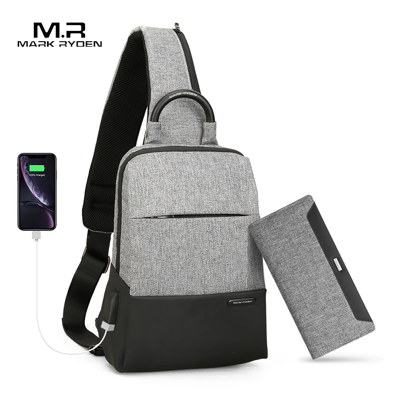 Mark Ryden мужская сумка набор сумка-слинг плюс кошелек мужские деловые сумки через