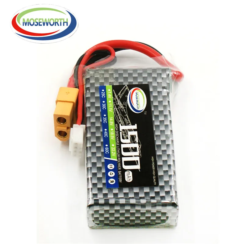 MOSEWORTH RC lipo батарея 3S 11 1 v 1500mAh 25C для вертолета автомобиля лодки квадрокоптера