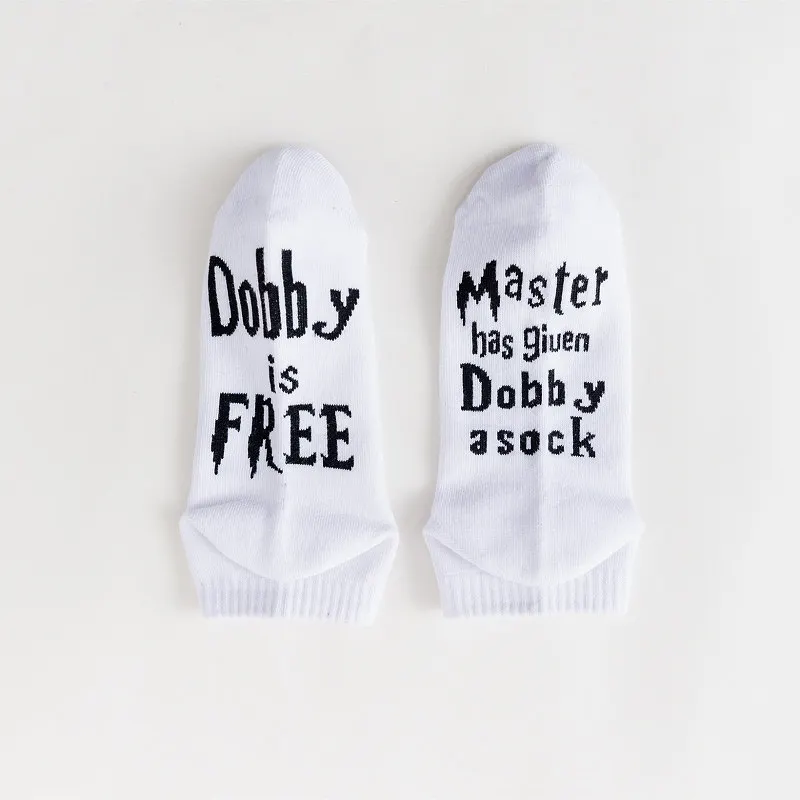 DobbyWhite Новинка года; Короткие хлопковые носки; сезон весна-лето милые забавные носки с буквенным принтом в стиле Харадзюку Женские повседневные креативные носки из кареточной ткани - Цвет: DobbyWhite