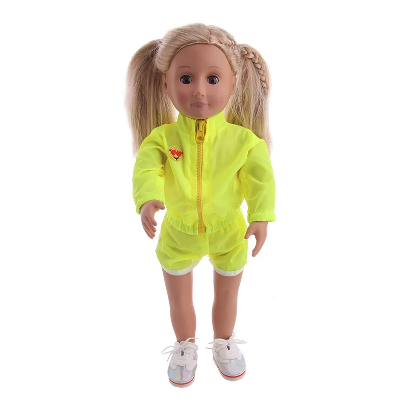 LUCKDOLL 6 Красивая повседневная спортивная одежда размер 18 дюймов американский 43 см