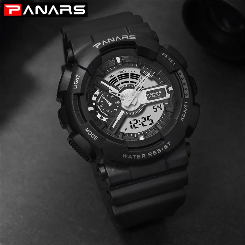 PANARS Commemorative Edition Multi-function Waterproof Electronic Watch Man Woman Sports Traveling Watch Strap Watches Jun15