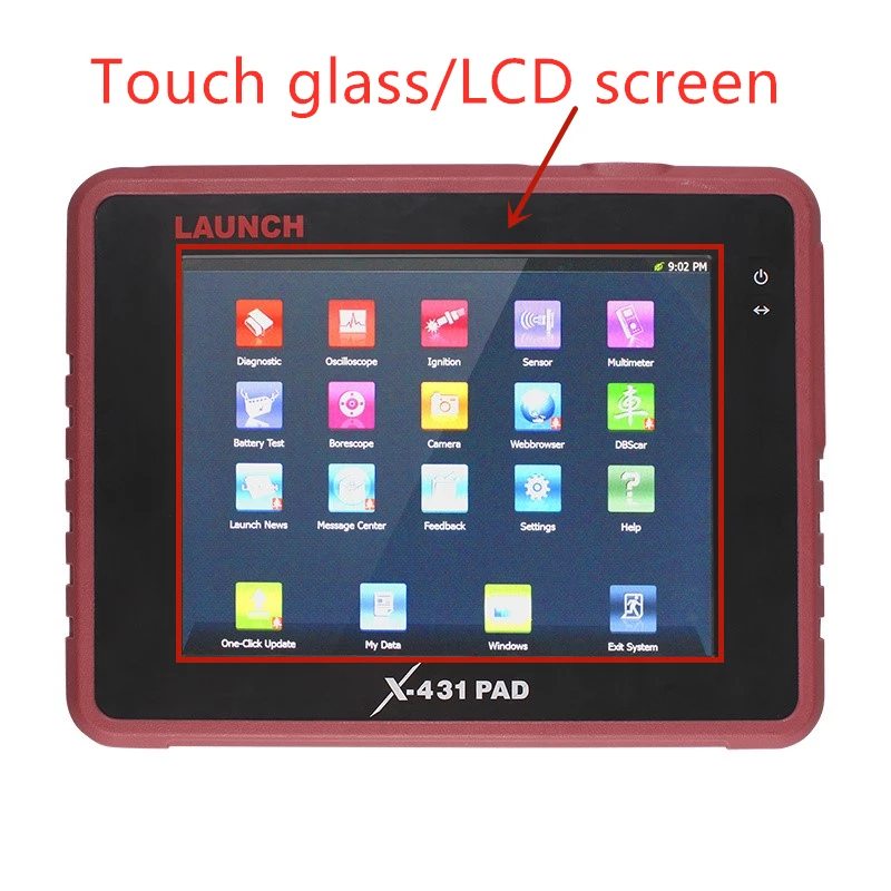Touch glass screen panel and LCD for Launch X431 PAD display |
