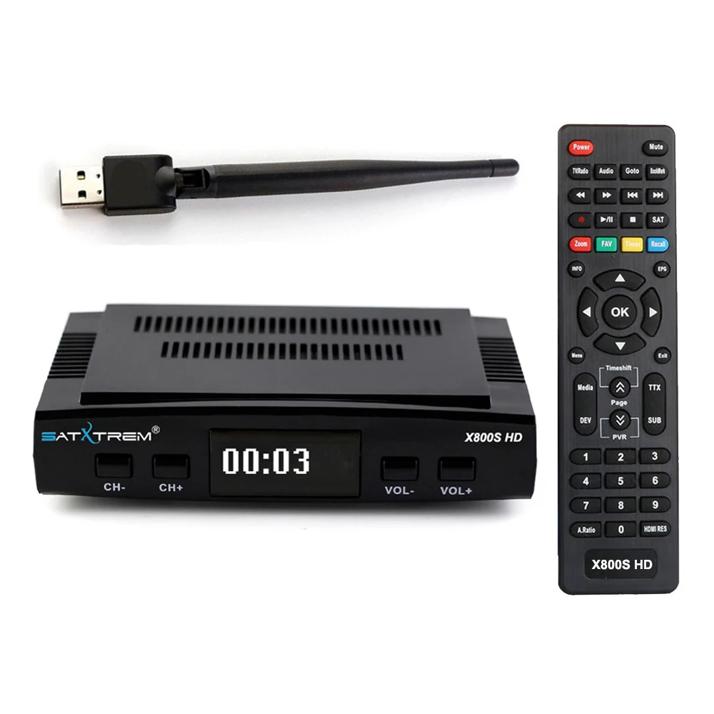 Спутниковый ресивер Satxtrem X800s для цифрового ТВ DVB-S2, индийский спутниковый декодер DVB S2 Box HD ТВ-тюнер 1080P с Usb Wifi