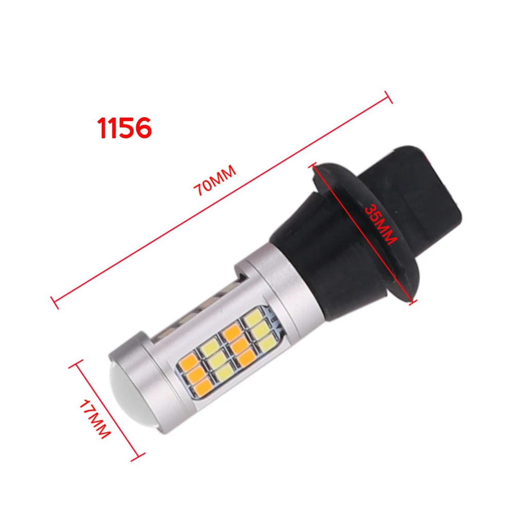 2 шт. 1156/7440 2835SMD 42 светодиодная двухцветная сигнальная лампа заднего хода DRL с