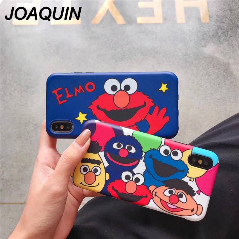 Hot Sesame Street Cute Cartoon Elmo soft IMD cover case for iphone 7 7plus 6 S 6s plus 8 8plus X phone cases |