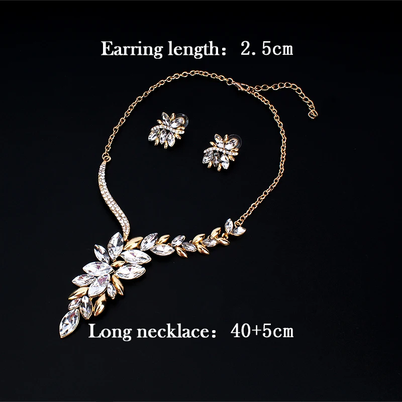 jiayijiaduo Bridal Jewellery Sets for Women Wedding Crystal Necklaces Earrings Dresses Accessories Gifts new | Украшения и