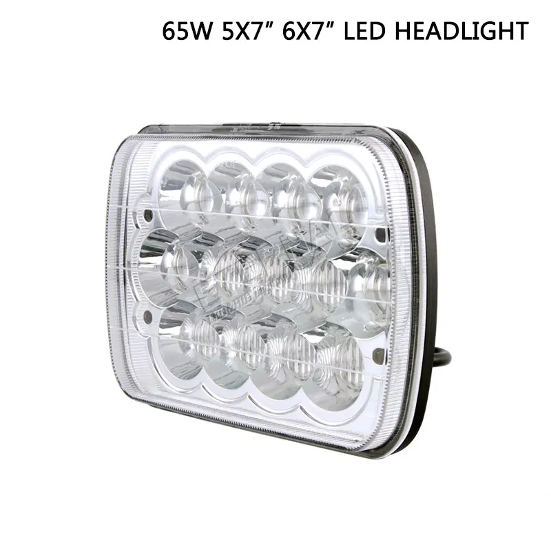 Бесплатная доставка 1x65 Вт 5x7 6x7 led Луч направленного типа фары 12V 24V для мотоциклов