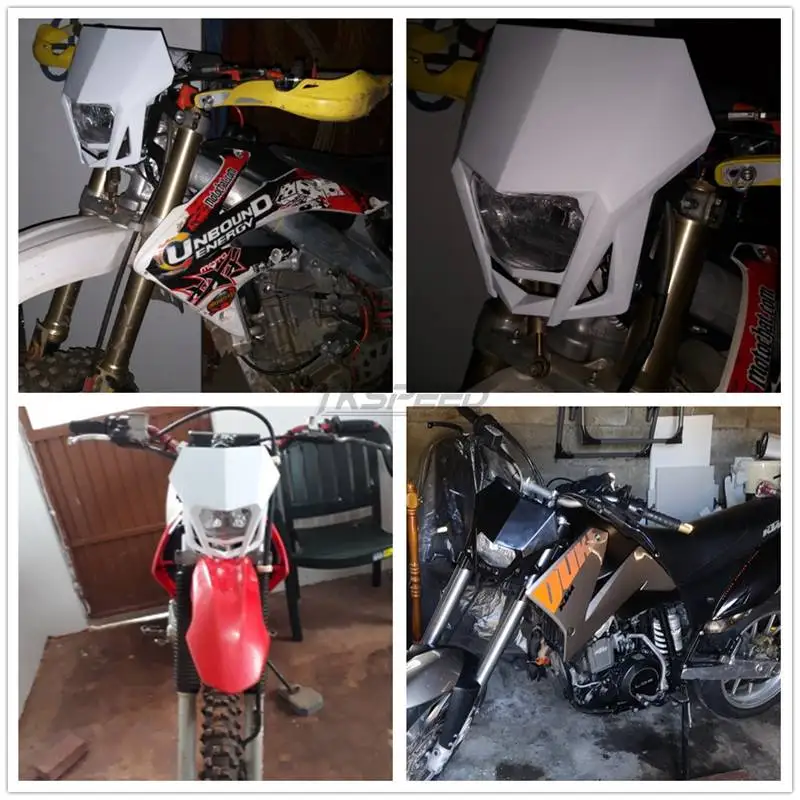 Универсальный H4 фара мотоцикла эндуро головной свет налобный фонарь для Yamaha HONDA