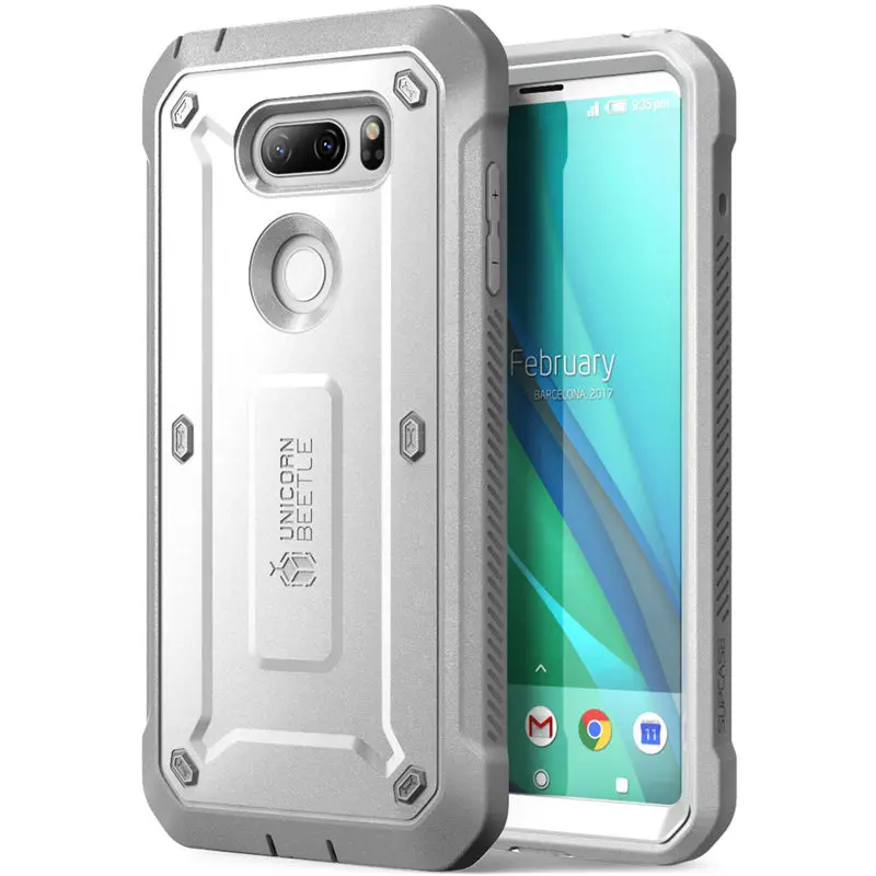 SUP чехол для LG V30 UB Pro полный корпус прочная кобура крышка со встроенной защитной пленкой для LG V30s, V30 Plus, V35, V35 ThinQ - Цвет: White