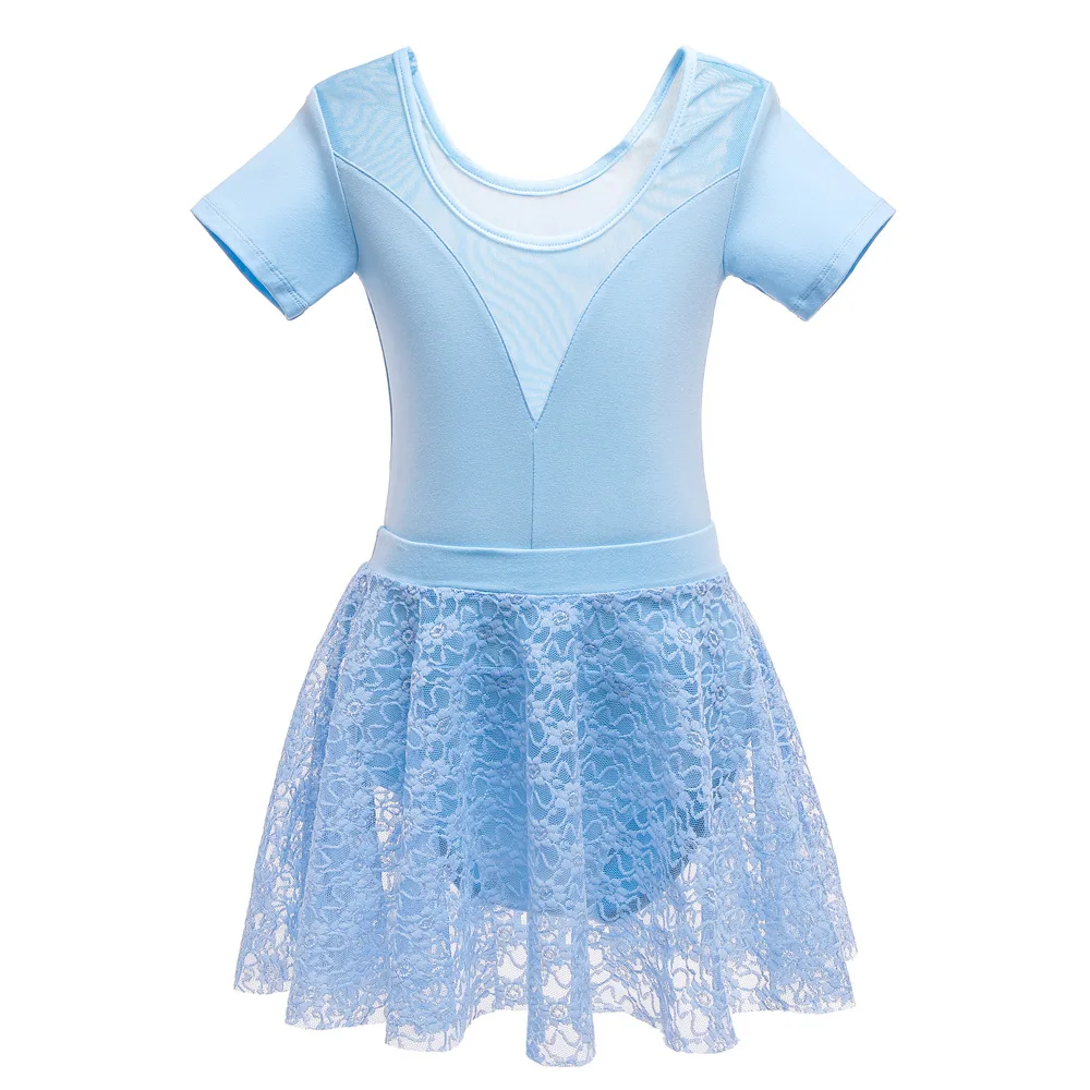 Black Ballet Tutu Girls Dresses Bailarina Costume Wear Body Ballet Girl Wear Leotards For Kids With Lace Skirt