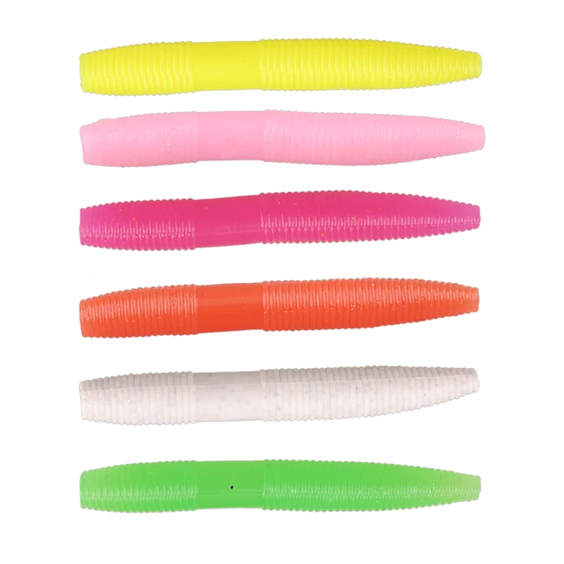 

20pcs/lot 5cm/1.3g Soft Fishing Lure Single Silicone Bait Worm Bait Isca Artificial Jigging Wobblers Fake Lure Pesca Peche