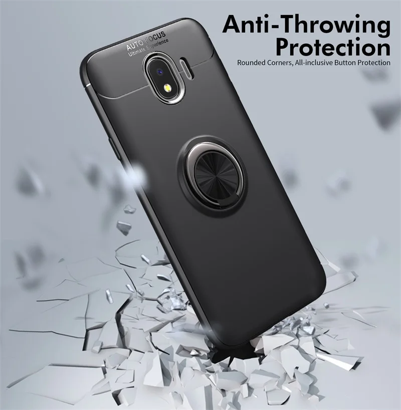 Для samsung Galaxy J4 Plus SM-J415F чехол Чехлы роскошный чехол с держателем-кольцом для пальца для Galaxy J4 Prime J4 SM-J400F корпус