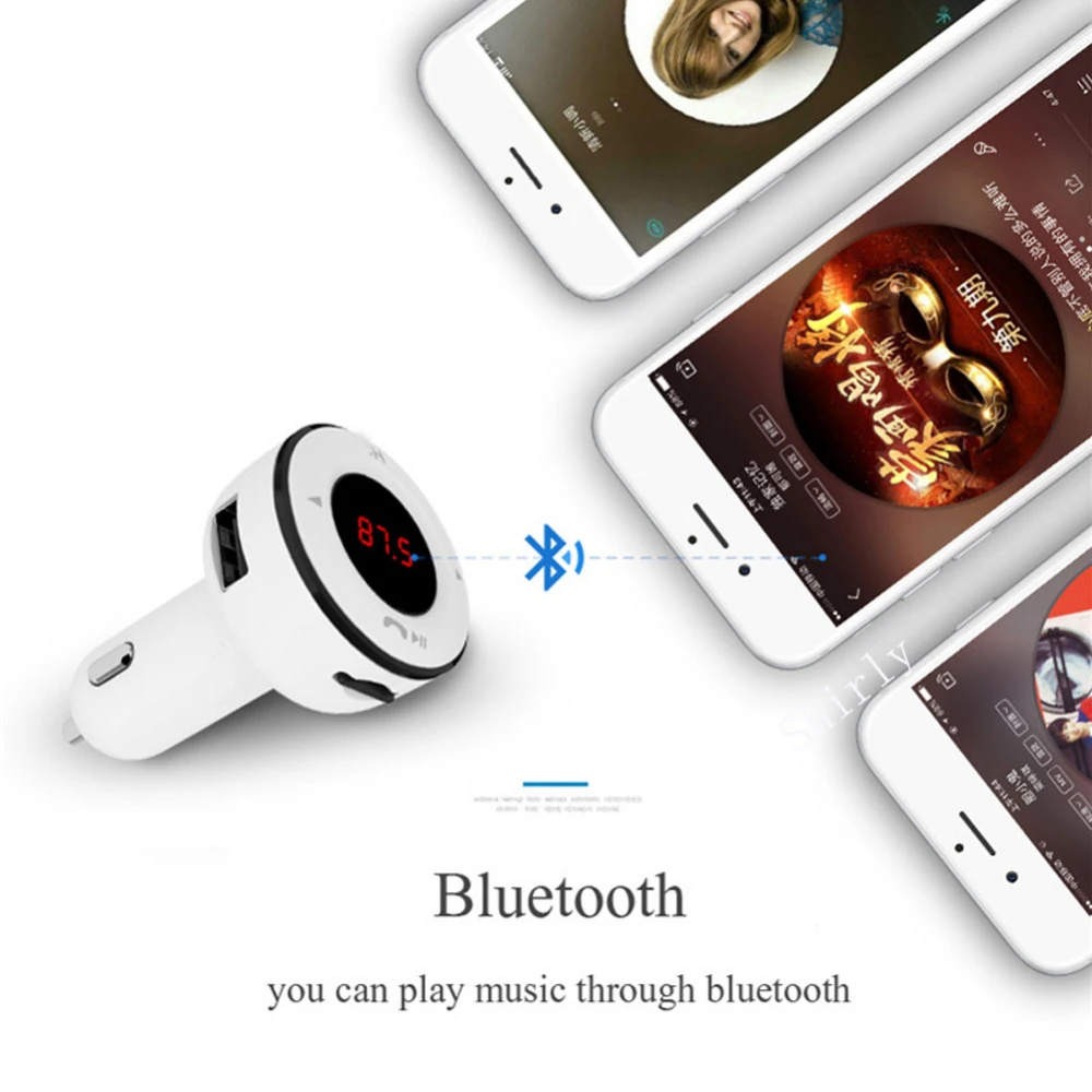 JINSERTA Автомобильный MP3 аудио плеер TF USB накопитель воспроизведение музыки Bluetooth fm-передатчик беспроводной модулятор автомобильный комплект громкой связи USB зарядное устройство