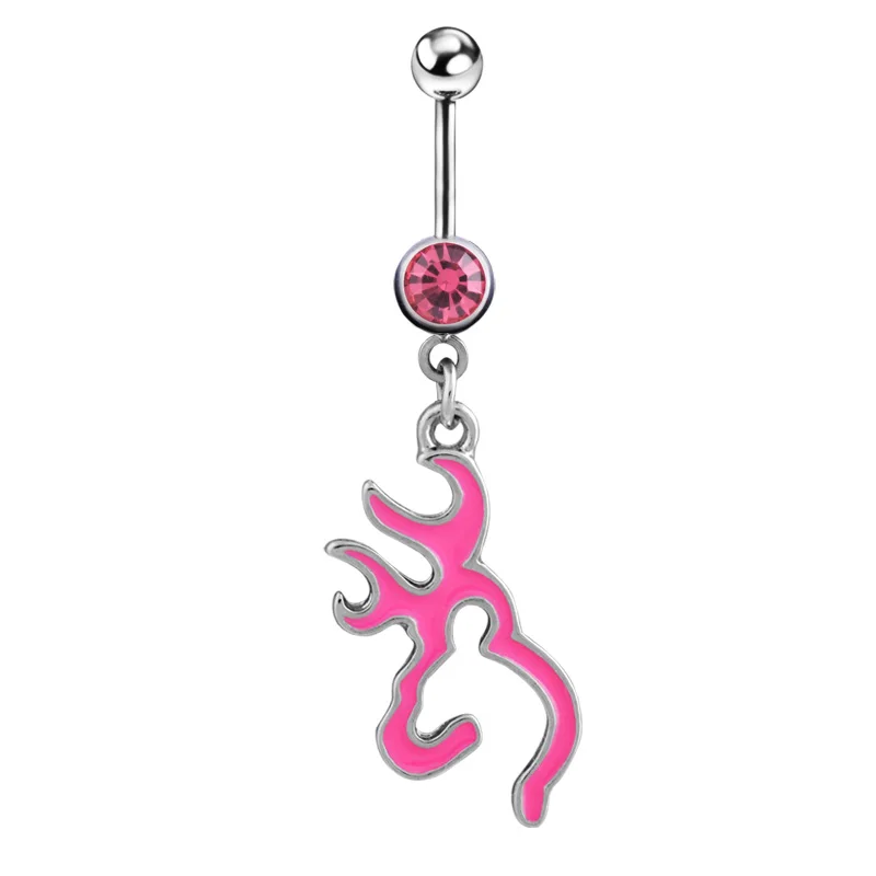 1 шт. простой пирсинг пупка с горячим огнем номбрил шесть цветов Кристальные