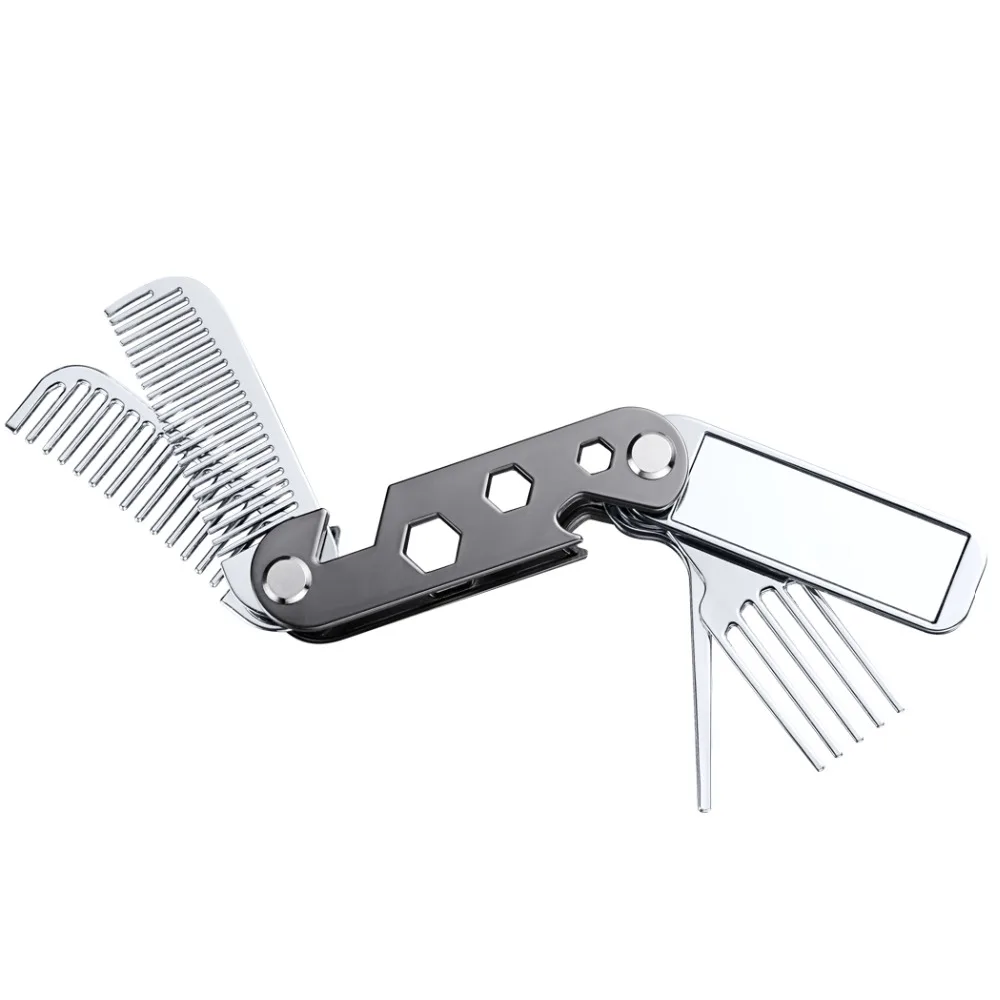Для мужчин усы брошь для волос Открытый Складная расческа открывалка бутылок