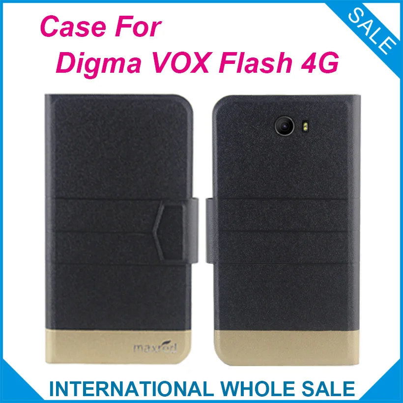 5 видов цветов супер! Чехол Digma VOX Flash 4G 2017 модная деловая магнитная застежка