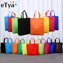 ETya-Bolso de compras reutilizable para mujer, bolsa de comestibles plegable, de gran capacidad, de viaje, no tejido, ecológico