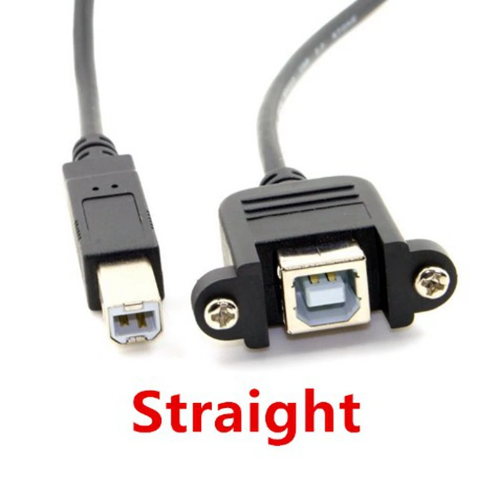 USB 2 0 90 градусов левый и правый угловой B Тип Мужской Женский удлинитель с винтами