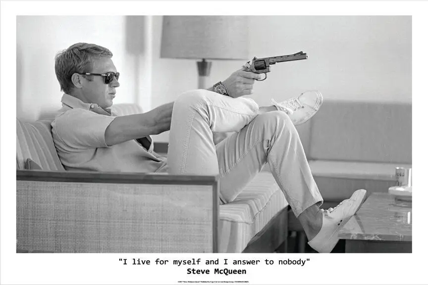 STEVE MCQUEEN-я жива для себя Цитата-тонкий художественный шелковый постер