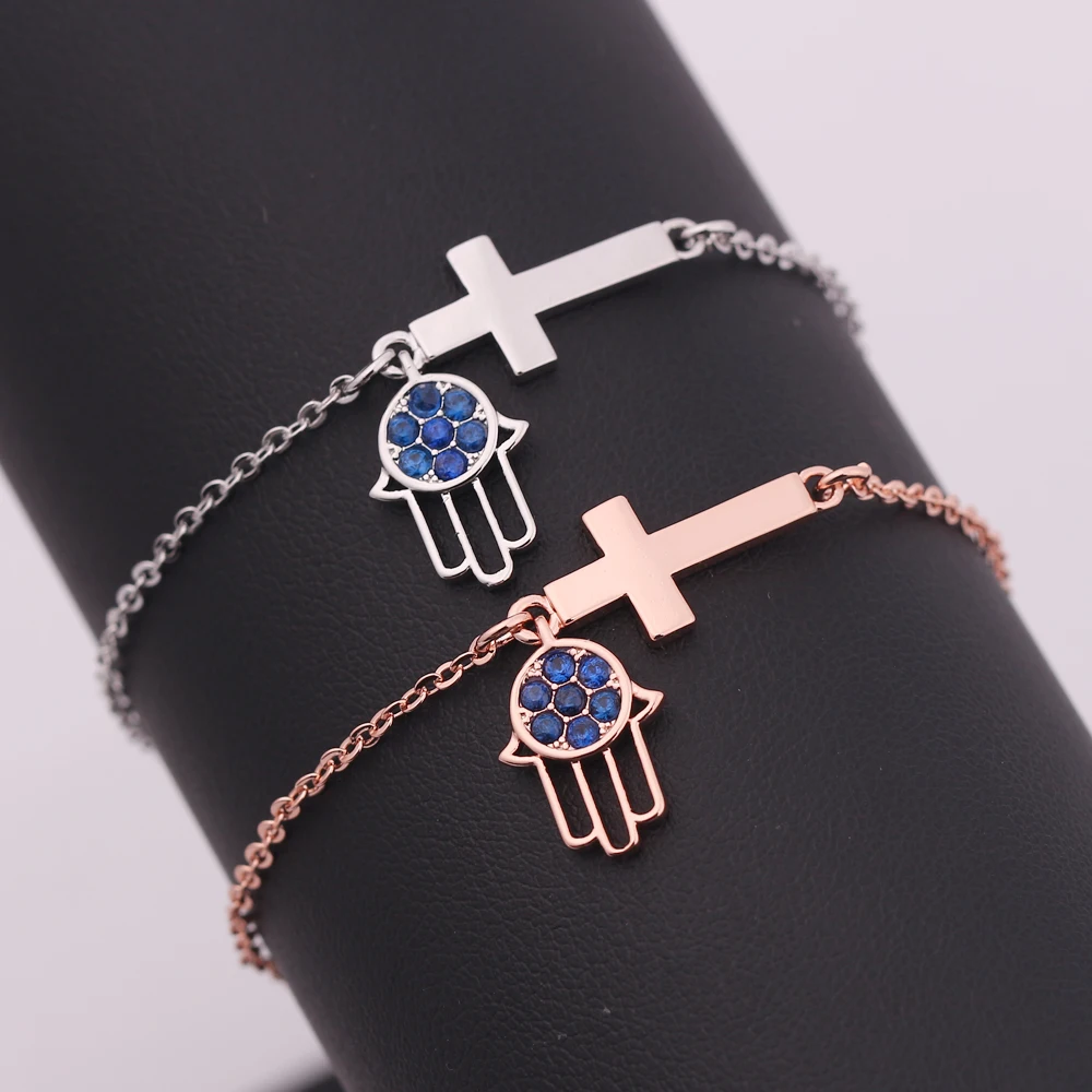 Браслеты с подвесками из бисера крест и дьявольский глаз | Украшения аксессуары