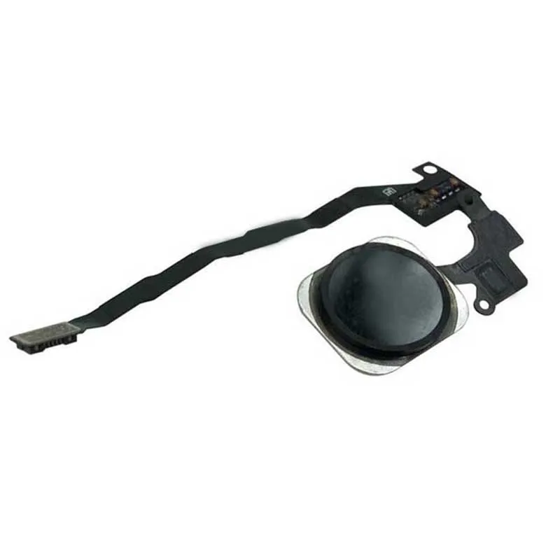 Серебристый For iPhone 5s iphone5s Home Button Flex Cable with Fingerprint Touch ID Sensor Assembly Gasket Spacer Rubber Gold/Silver - Цвет: Серебристый