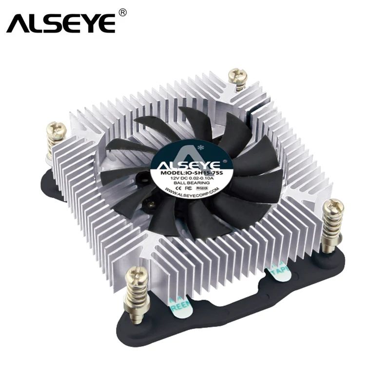 AlSEYE кулер для процессора мини 1U 4pin ШИМ Процессор вентилятор с радиатор 12 В 1500 3500