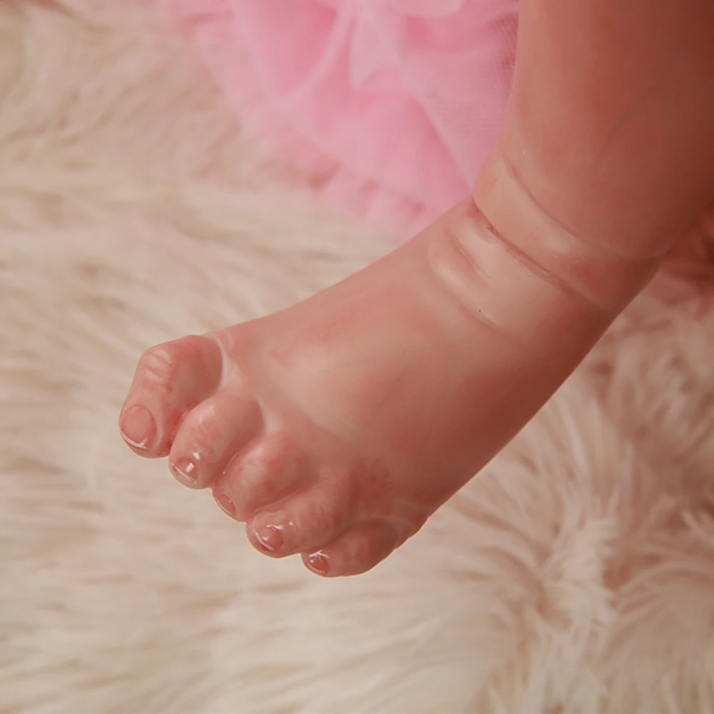 IVITA DS1809 50 см reborn силиконовая Детская кукла Реалистичная виниловая новорожденная принцесса с посаженными волосами Игрушки для маленьких девочек для детей