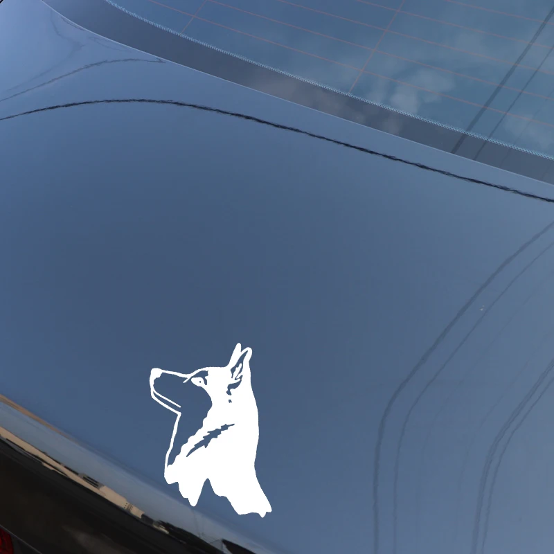 

YJZT 16.9CM*16.5CM Wolf Head Personality Decoration Car Stickers Vinyl Decal Body Of Car Accessories Black/Silver C4-1134