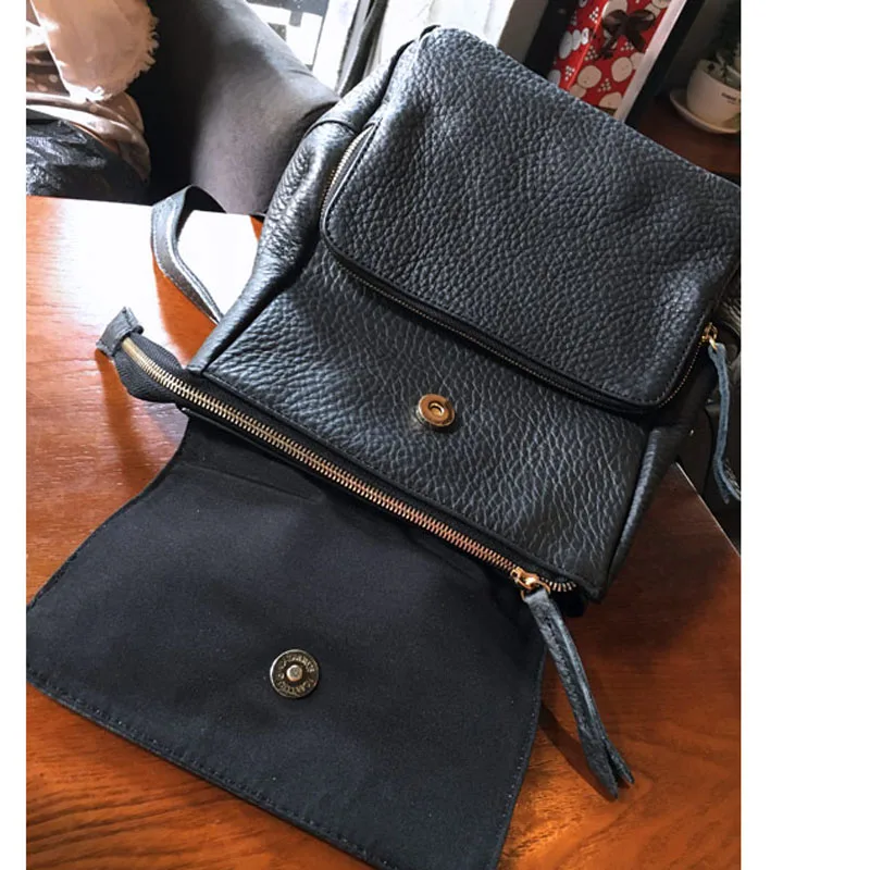 AETOO Новый Дикий рюкзак из яловой кожи большой емкости сумка на плечо женская