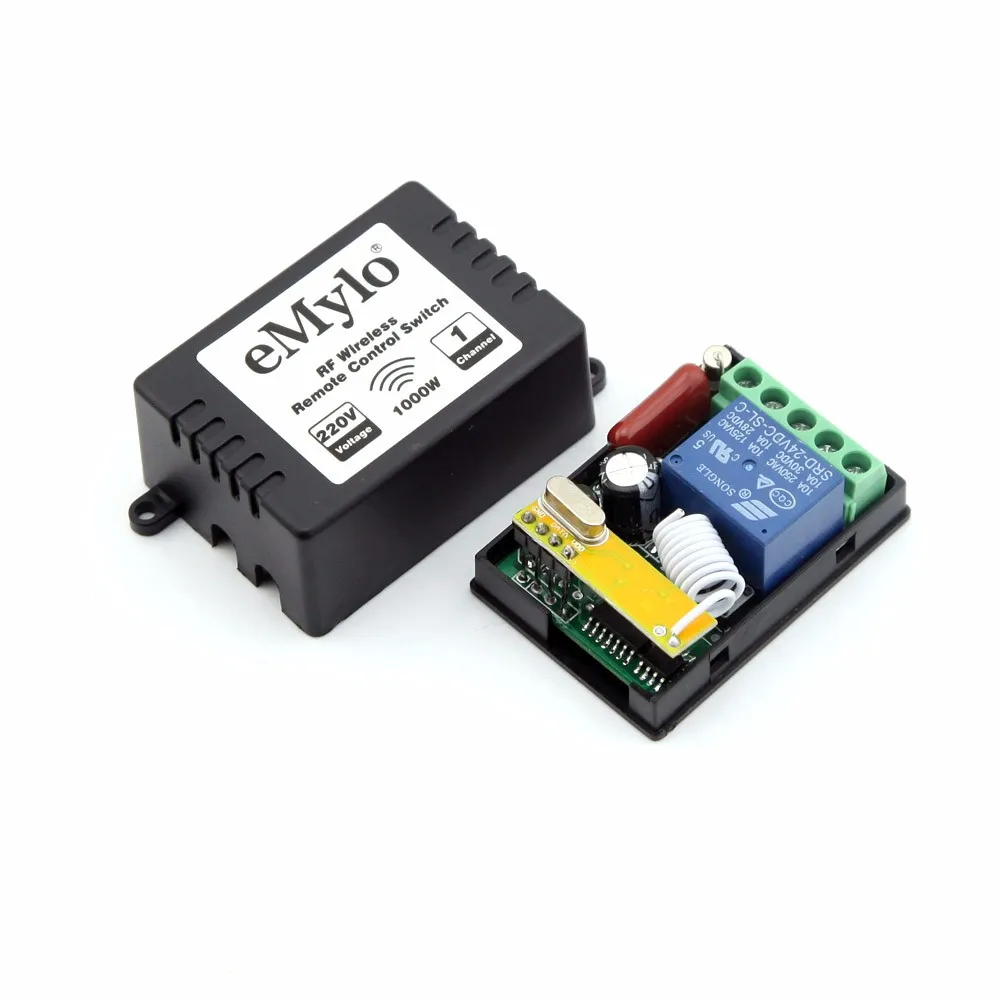 EMylo RF 433 МГц выключатель света дистанционного управления AC 1000 в Вт 2X передатчик