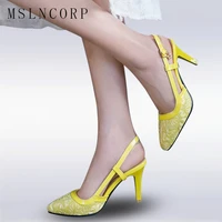 size 34 48 women pointed toe high heeled sandals sexy lace high heels comfortable womens pump shoes baotou shoes roman shoes