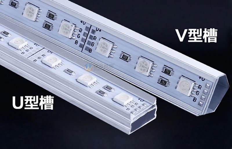 

Fanlive 10PCS Bar Light 1M 5050 72 12V LED Hard Strip Bar Licht Tiras V Style Aluminium Profile Shell Housing Cover